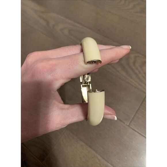 Sequin Nordstrom Solid Bone White Bangle Bracelet - Picture 3 of 4